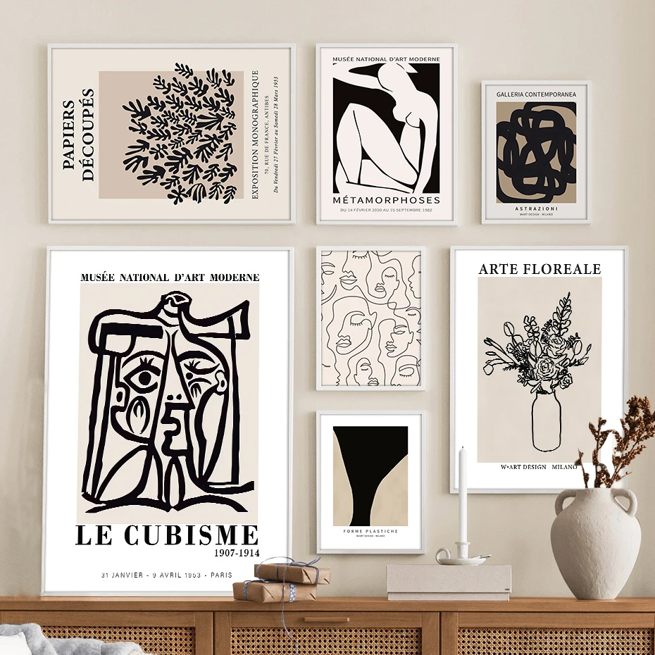 Абстрактная линия лица и тела, цветочные постеры, настенный художественный принт, картины для спальни, холст, картина для гостиной, внутреннее украшение для дома