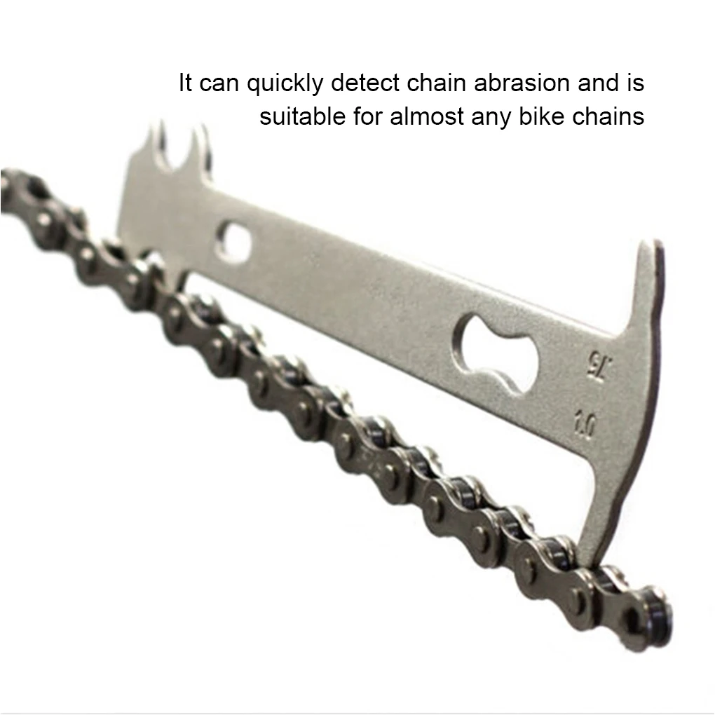 

MTB Bike Chain Wear Indicator Ruler Bicycle Chains Gauge Measurement Checker Cycling Repair Tool Stainless Steel Screw Diameter