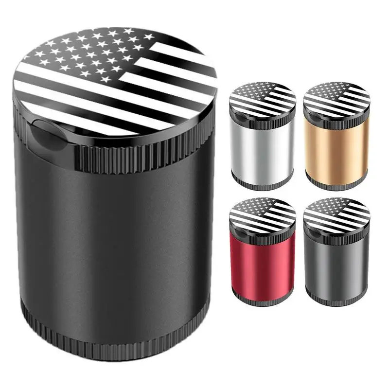 

Ashtray For Car With LED Light Multi-Function Smokeless Portable Decorative Ashtray With Lid Metal Ashtray For Car Home Office