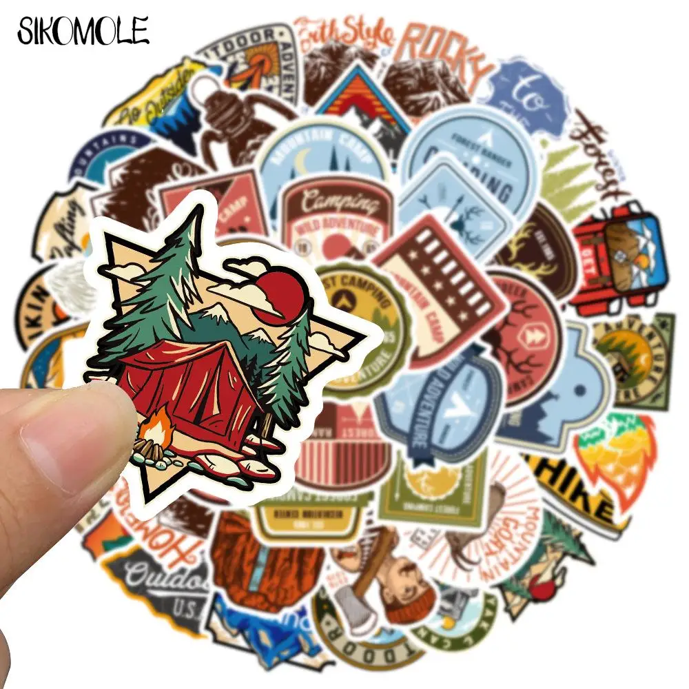 10/48 шт. Мультяшные уличные наклейки для кемпинга s Forest DIY игрушка ноутбук чемодан