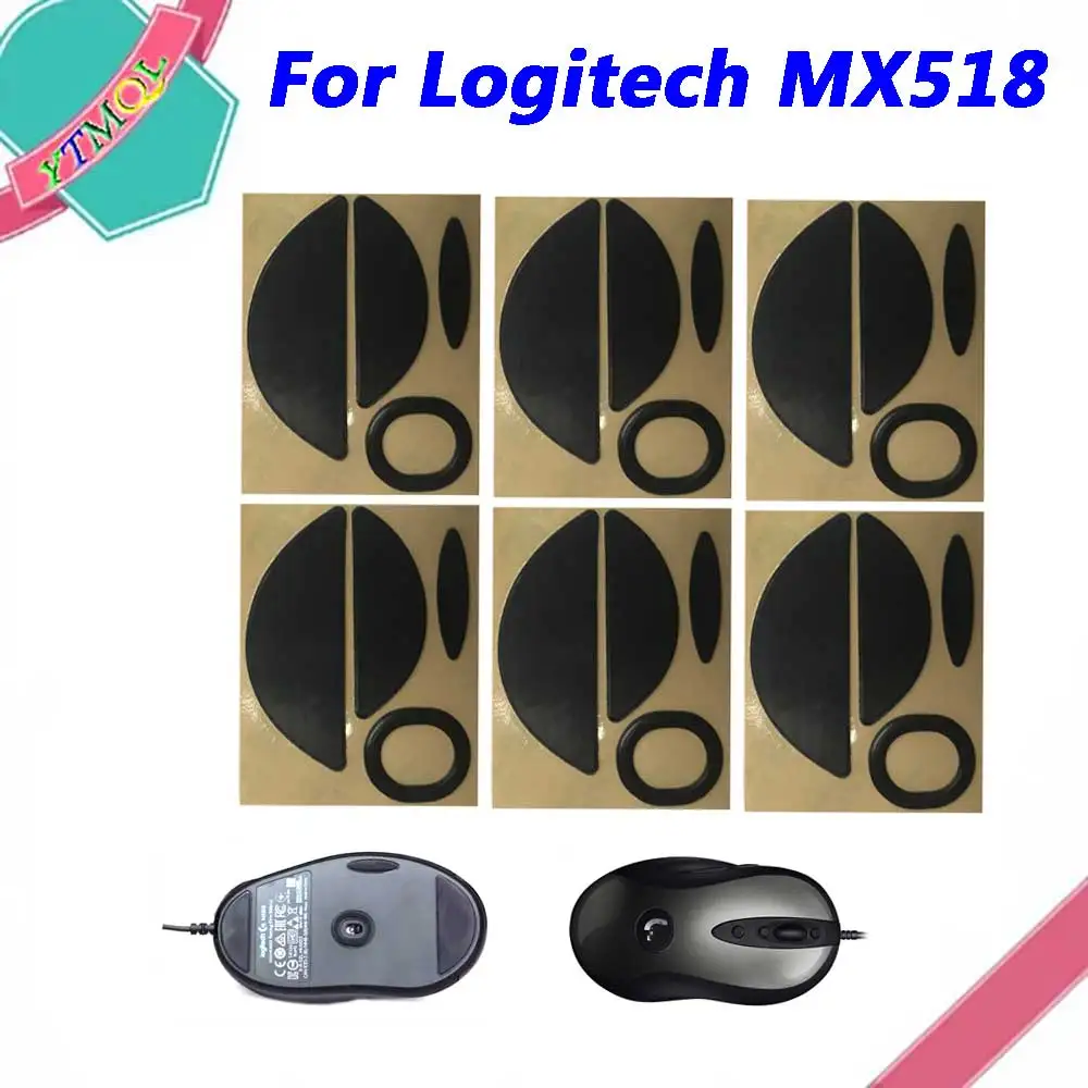 

Hot sale 5set Mouse Feet Skates Pads For Logitech MX518 NEW wireless Mouse White Black Anti skid sticker replacement Connector