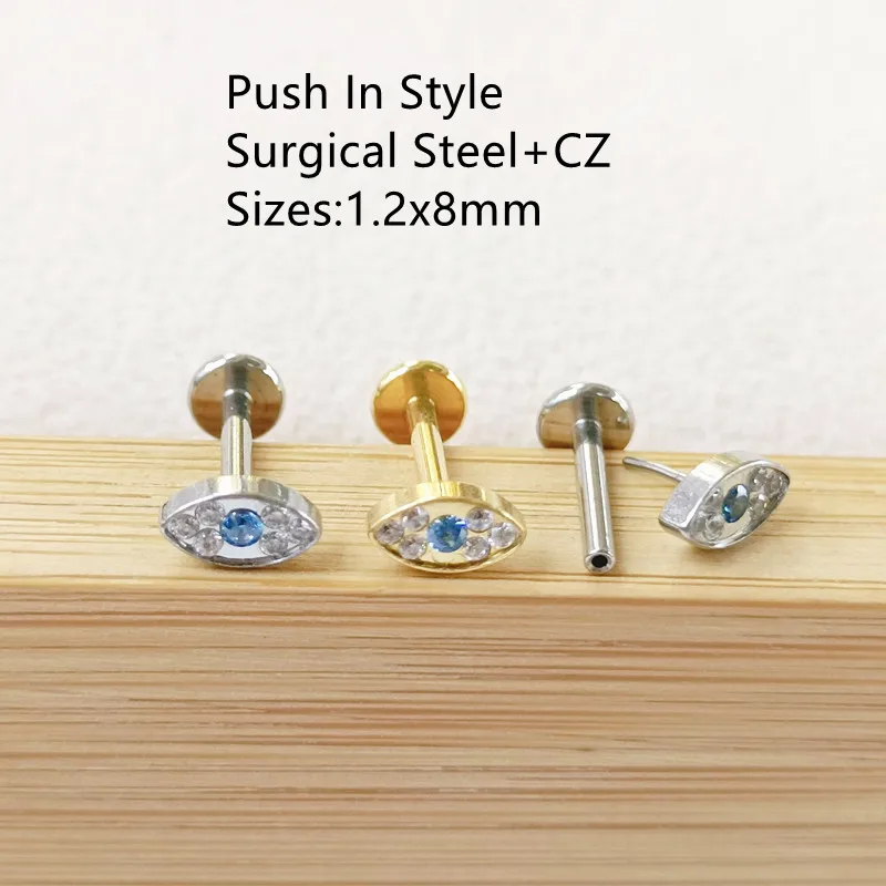 Серьги-гвоздики для носа, с фианитом, 16 г