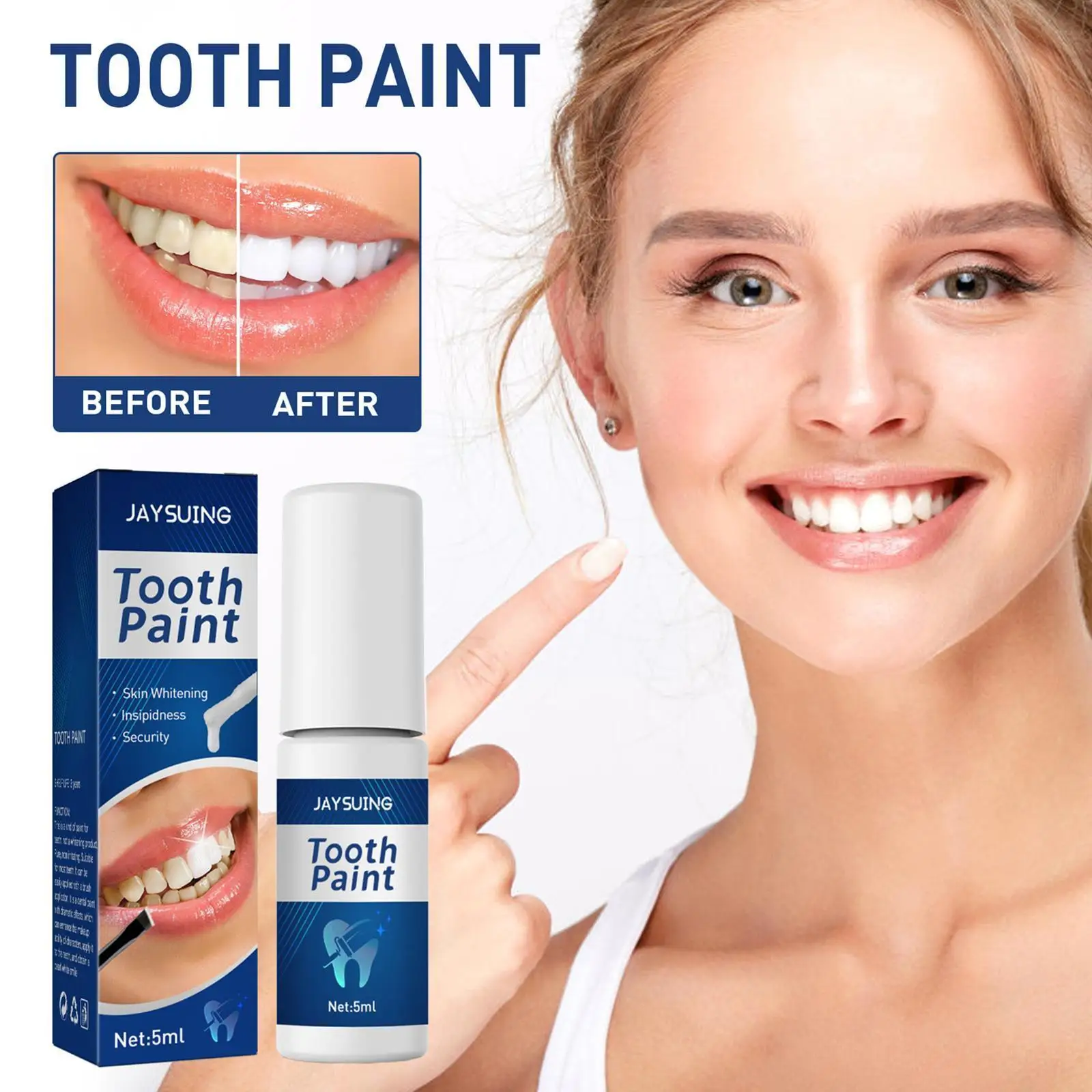 

Товары для отбеливания зубов для взрослых, Мгновенное Отбеливание пигментированных пятен для удаления кофейного цвета, краска для зубов, д...