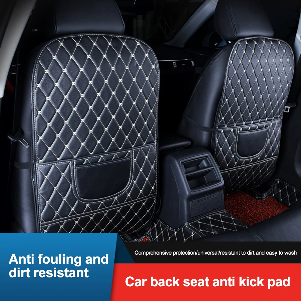 Органайзер на спинку сиденья автомобиля кожаный для хранения с карманами