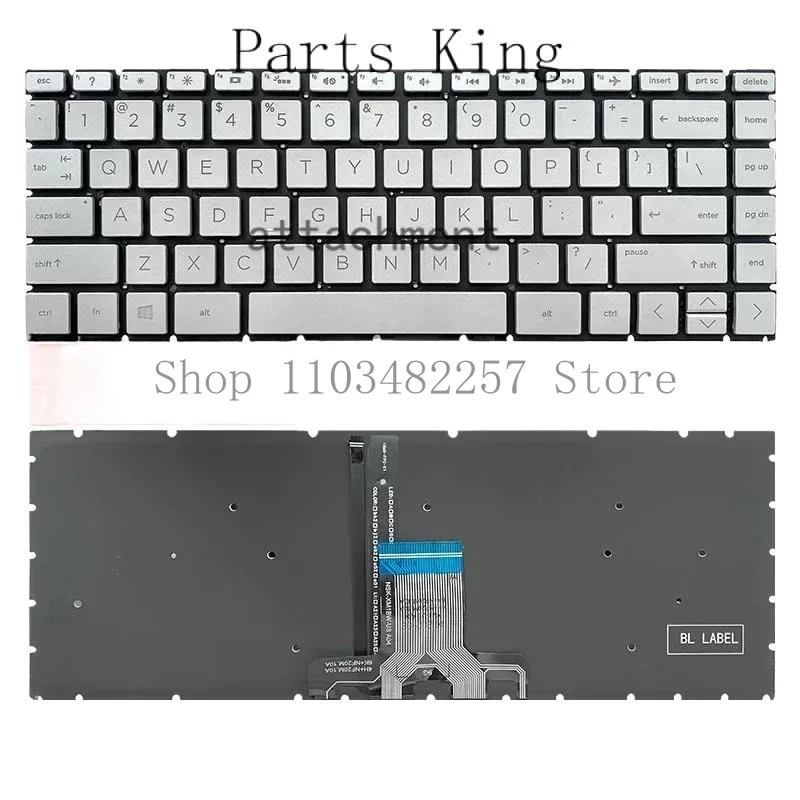 WYORESY НОВАЯ крышка упора для рук Клавиатура с нижней крышкой подсветкой HP X360 14-DH
