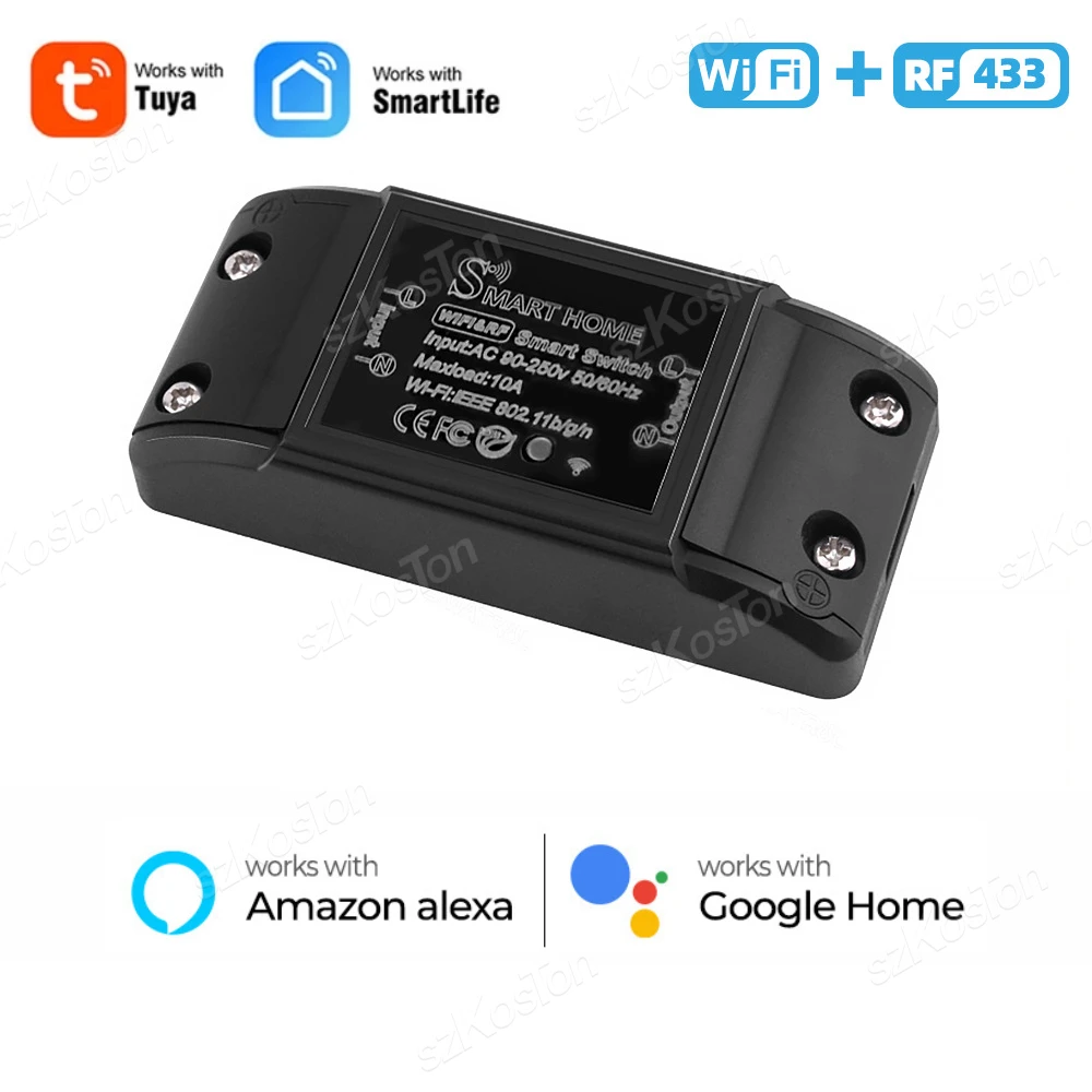 

Туя WiFi RF433 Умный переключатель 10A