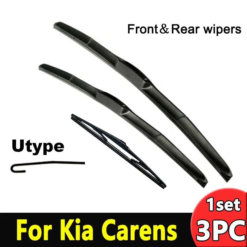 

Wiper Front & Rear Wiper Blades Set For Kia Carens UN 2006 - 2011 Windshield Windscreen Window Rain Brushes 26"+16"+14"