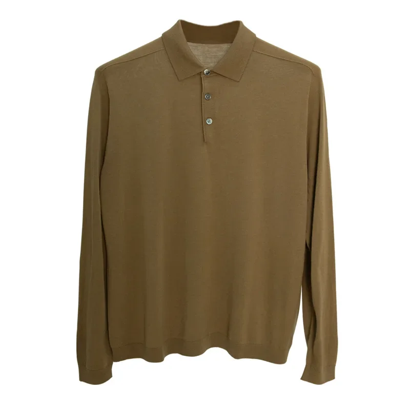 Осень-зима новая мужская 18-игольная бесшовная 100% шерстяная трикотажная деловая