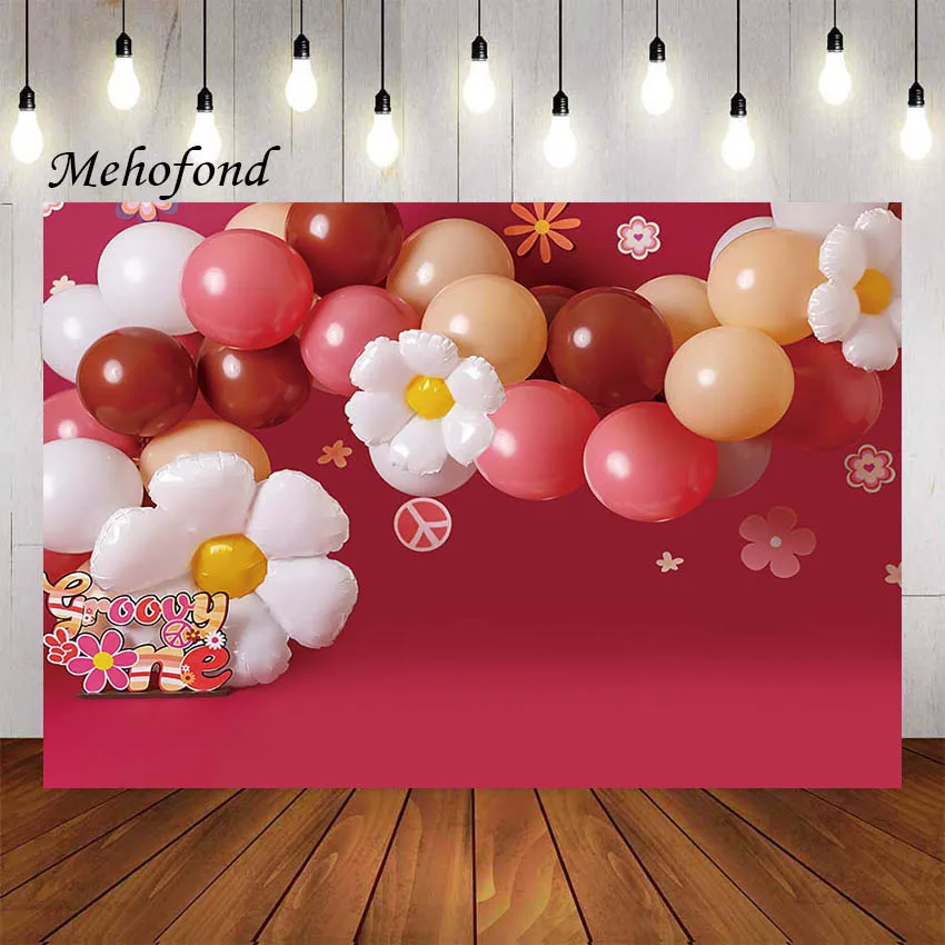 

Фон для фотосъемки Mehofond в стиле бохо, ромашка, цветок, красота, воздушные шары, девушка, 1-й день рождения, торт, разбивка, фотостудия