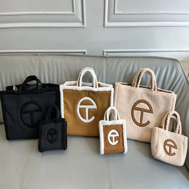 

Tote Bag for Women Winter Designer Lamb Wool PU Fashion Letters Handbags Women's Luxury Shoulder Crossbody Bags Handbag Totes