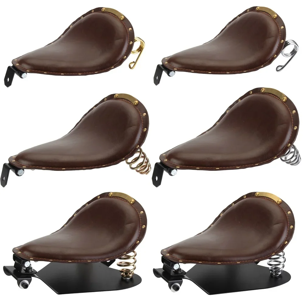 Универсальный заклепка из искусственной кожи для мотоцикла соло пружины сиденья