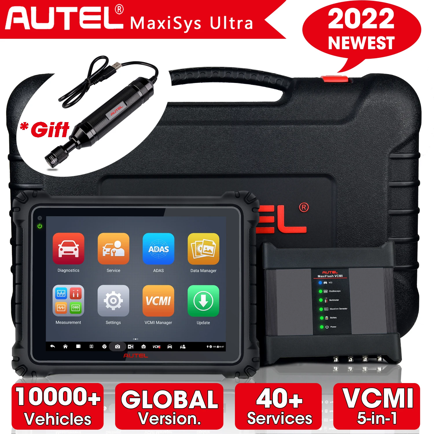 Autel MaxiSys ультра Интеллектуальный OBD2/CAN двунаправленный Двойной Wi-Fi
