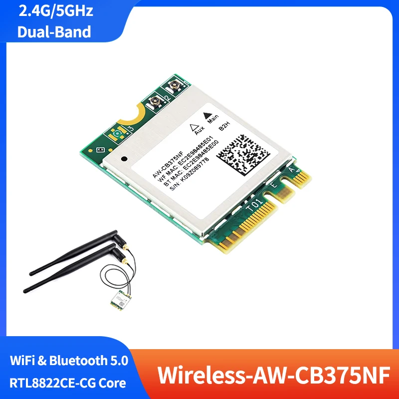 AW-CB375NF двухдиапазонный беспроводной NIC 2 4G/5 ГГц WiFi 5 Bluetooth 0 модуль для JETSON Ксавье