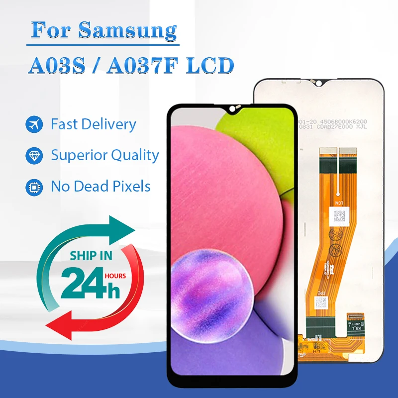 

6.5 Inch A037 Display For Samsung Galaxy A03S Lcd Touch Screen Digitizer A037U A037F Assembly Free Ship With Tools Brand New