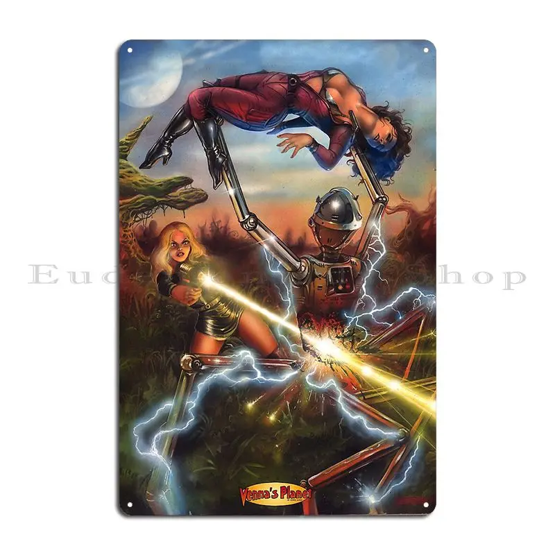 Venna S Planet The Big Turn Off Металлическая вывеска Паб Печать Настенный декор Вечеринка паб