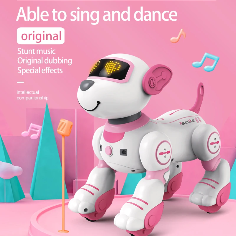 Funny RC Robot Electronic Dog Stunt Dog Voice Command Programmable Touch-sense Music Song Robot Dog Toys for Girls Children's enlarge