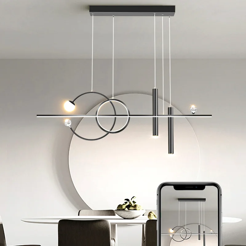 

Chandelier Led Art Pendant Lamp Light Room Decor Nordic Solid Color Indoor Ceiling Hanging Dining