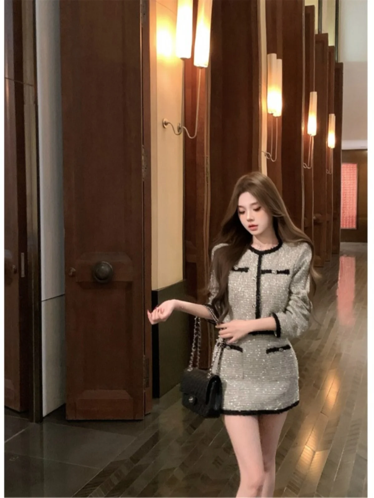 Изящная элегантная светская облегающая верхняя одежда с длинными рукавами топ