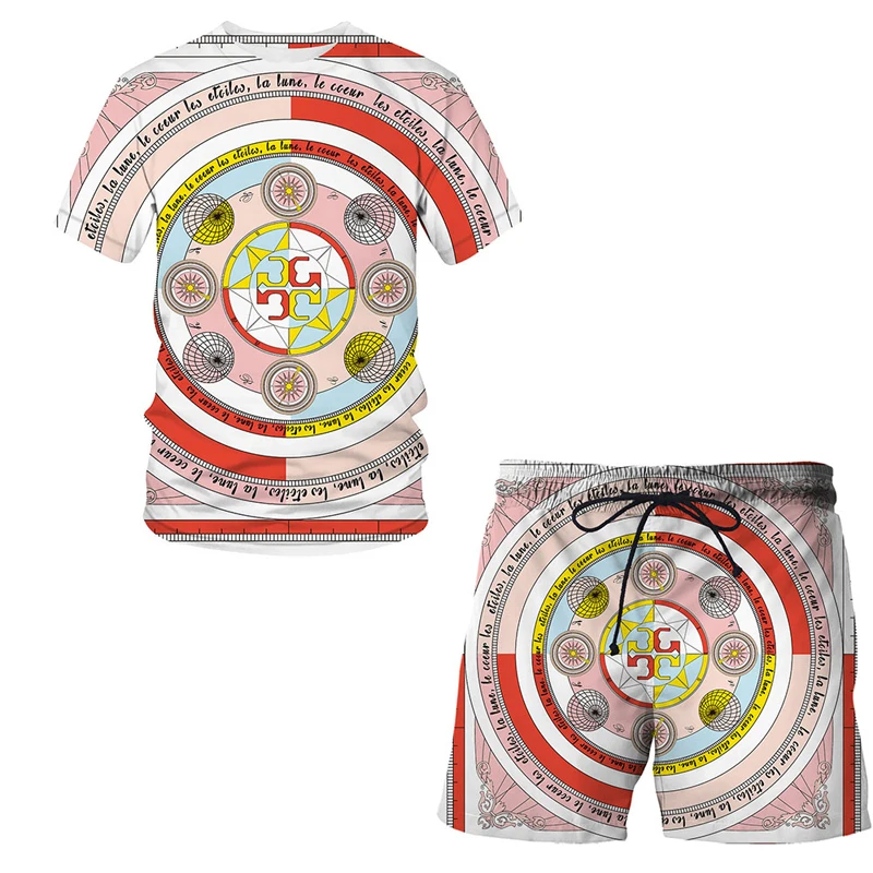 

Summer 3D Abstract pattern Printed Men's T-shirt Shorts Set Men's Sportswear Tracksuit O Neck Short Sleeve Men's Clothing Suit