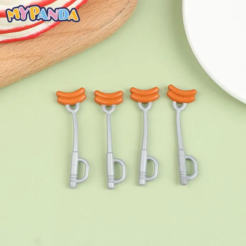 

2pcs Simulation BBQ Miniature For Doll House Kitchen Decoration Mini Pretend Play Food Toy Dollhouse Roast Sausage
