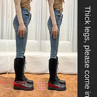 shoes womens 2022 autumn new elastic high top knee boots leather thick soled martin boots womens fashion boots shoes women