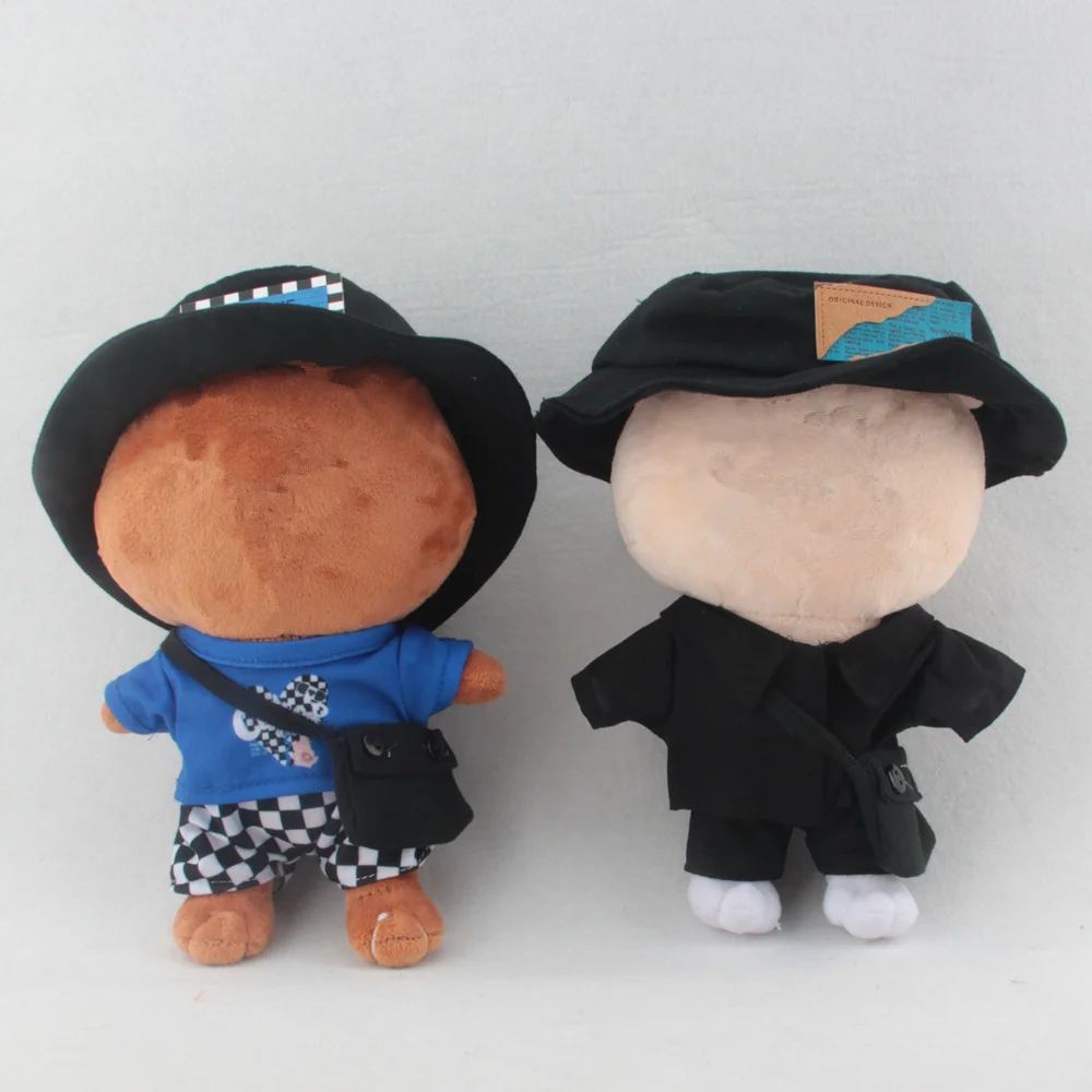 

Plush Doll Clothes Bucket Hat Bag Outfit For Plush Toys Kids Gifts Doll Accessories For 20cm Skz&Strays Cotton Idol Plush Doll