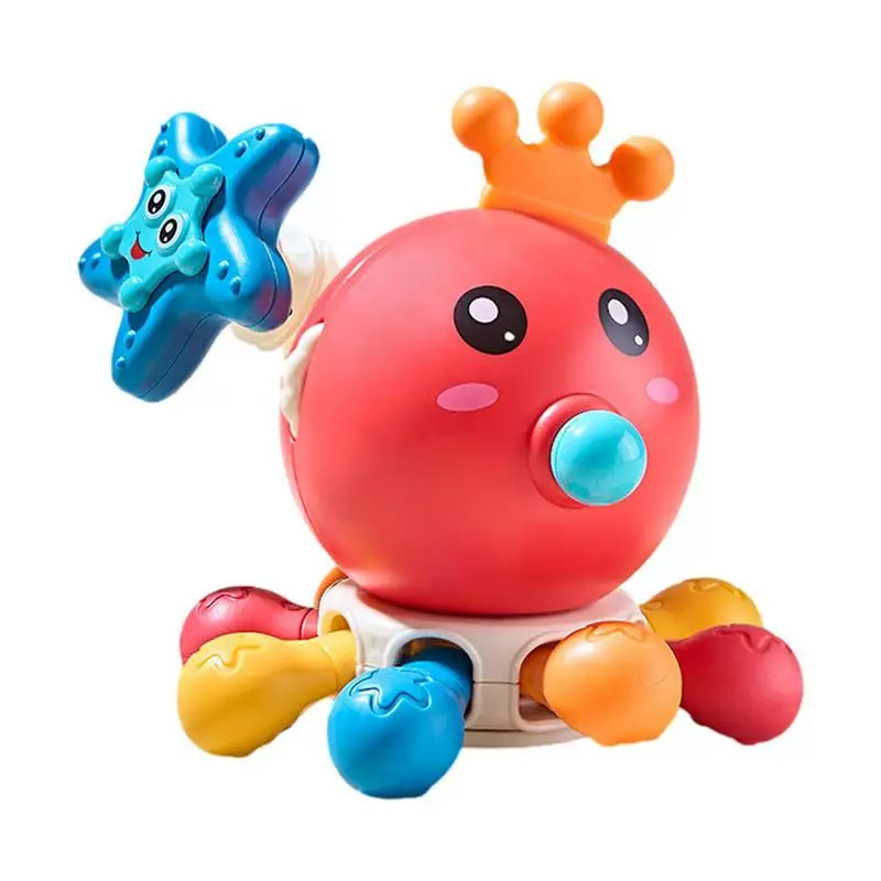 

Chewing Toy For Kids Educational Octopus Sound Bite Toys For Teething Colorful Soft Animal Teethers For Early Education Cute