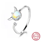 Трендовое модное красивое кольцо дьявола размера, серебро 925 пробы с цирконом, очаровательные ювелирные изделия, милые подарки для девушек на вечеринку