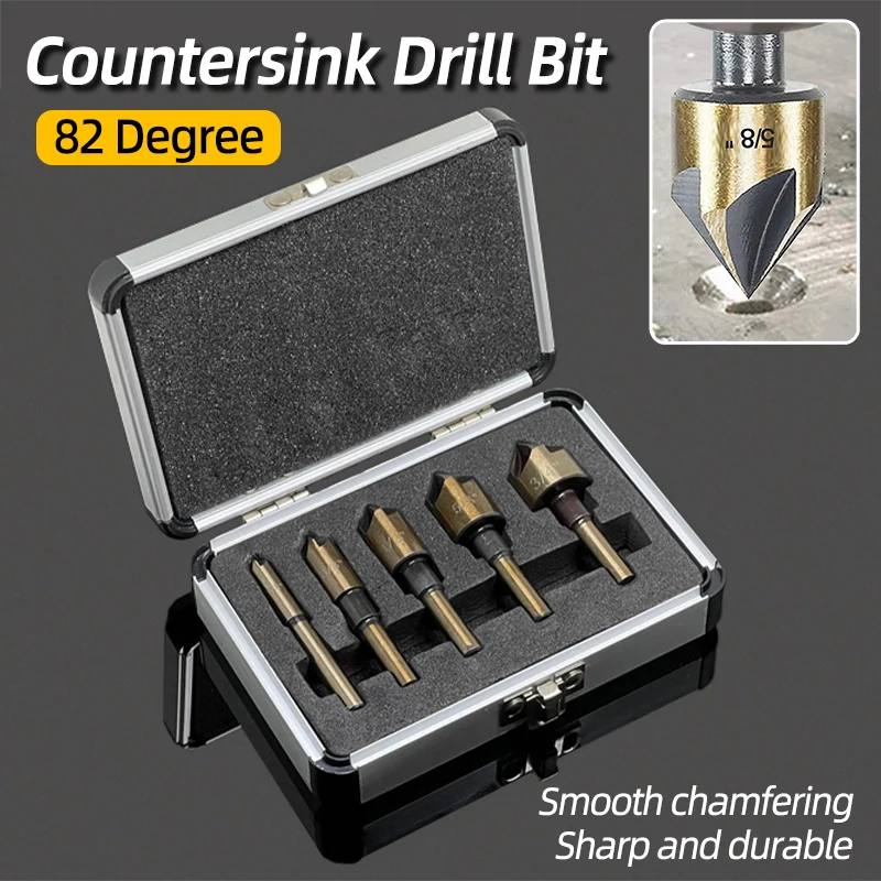 Коническая фреза для фаски 82 градуса 5 канавков