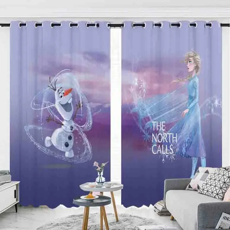 

Светонепроницаемые шторы Disney «Холодное сердце», Эльза и Анна, для спальни, Детские оконные занавески, подарок на день рождения, шторы на зак...