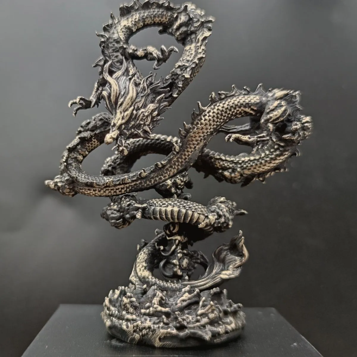 

Brass Dragon Casting Statue Animal Metal Figurine Home Decor Desktop Crafts Sculpture Decoration