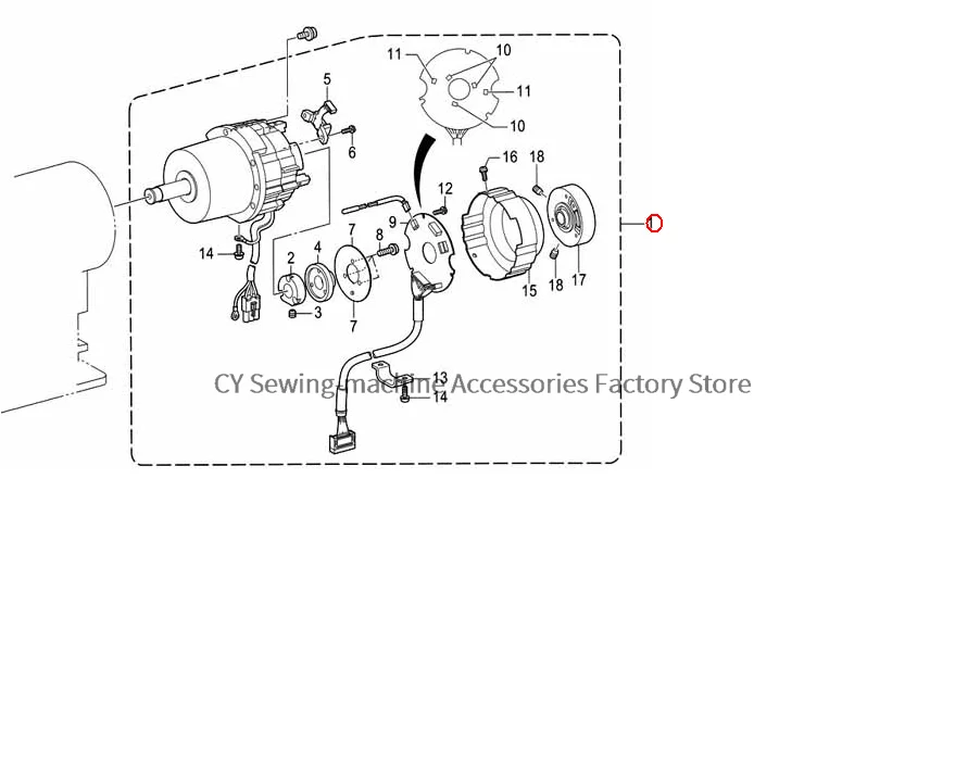 J 80991001 Двигатель с прямым приводом Brother KE-430D Бартаck Компьютерная машина для