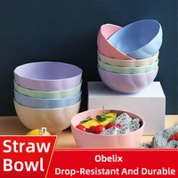 obelix 510 pack eco friendly wheat straw bowls household rice salad bowls children bowl set for home kitchen tableware