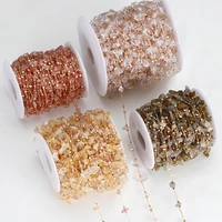 1meter natural crystal beads link chains irregular gravel stone bead necklace bracelet chain for jewelry making diy accessories