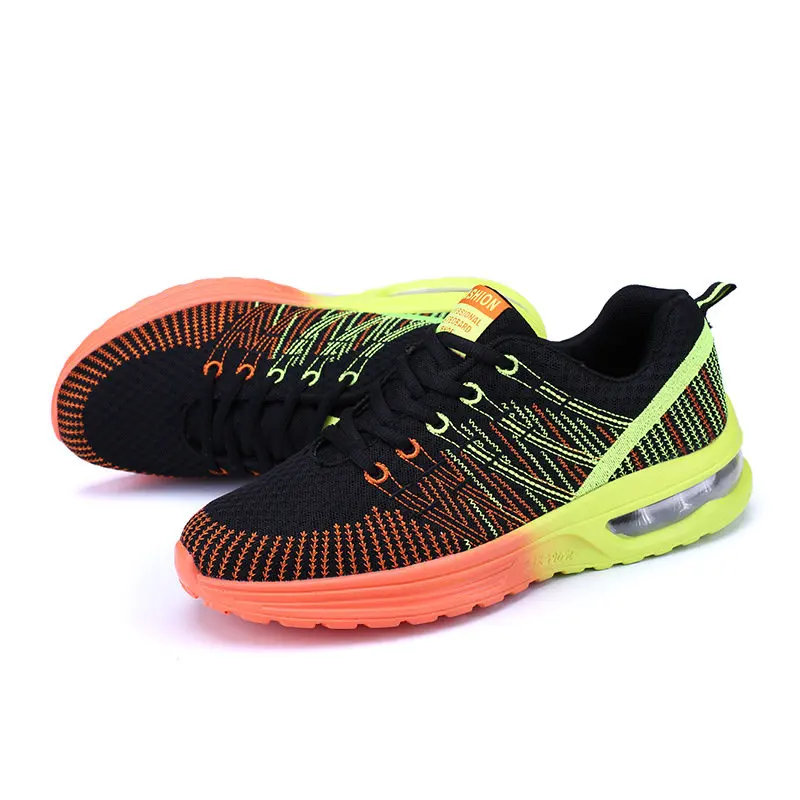 Casual  Running Shoes Air Cushion Breathable Male Mesh Sports Shoes Women Comfortable Athletic Trainers Soft Woman Sport Shoe