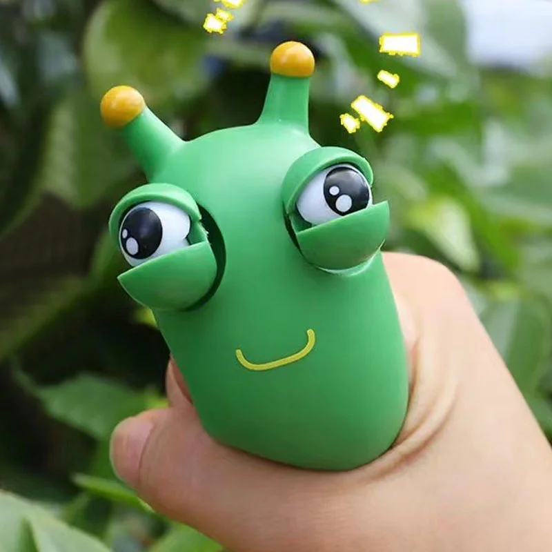 

Squeeze Burst Funny Toy Green Eyeball Eye Caterpillar Pinch Toys Adult Kids Stress Relief Fidget Toy Creative Decompression Toy