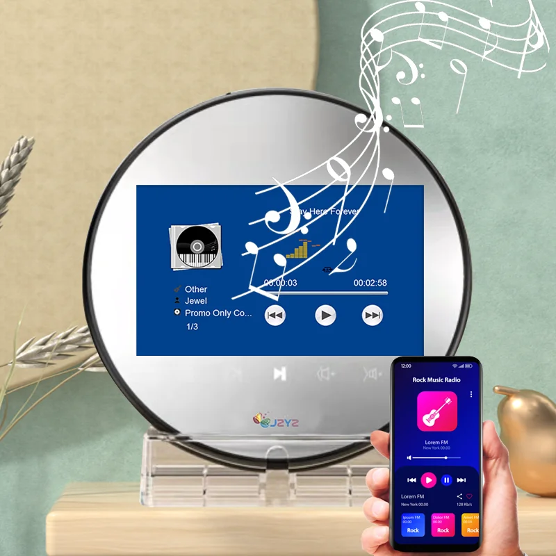 Цифровая фоторамка с часами и календарем Электронная легкое зеркало для макияжа