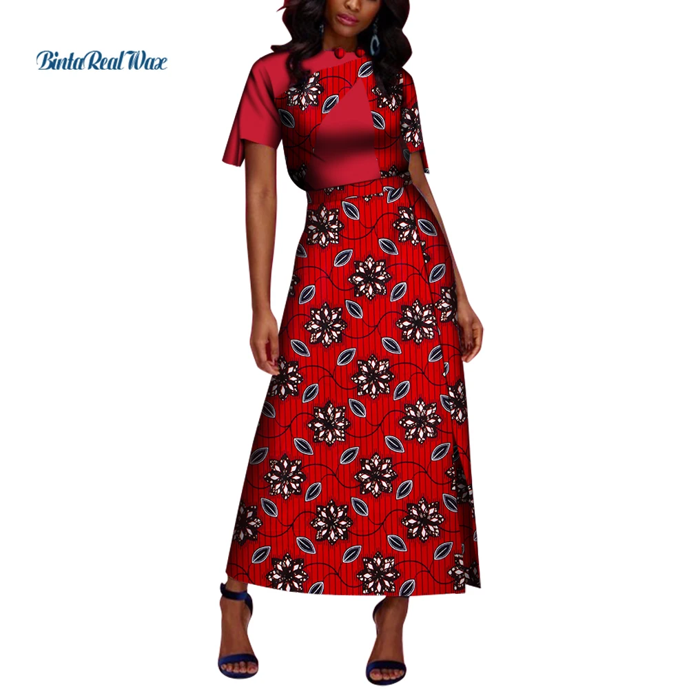 

Женский комплект из топа и юбки с аппликацией в африканском стиле, традиционная Женская одежда в африканском стиле, комплект из 2 предметов, комплекты юбок, WY8060