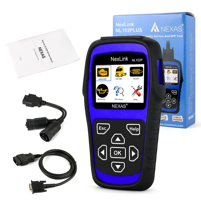 NEXAS NL102P высокопроизводительный детектор для грузовиков Диагностика OBD2 6 &amp 9 pin di