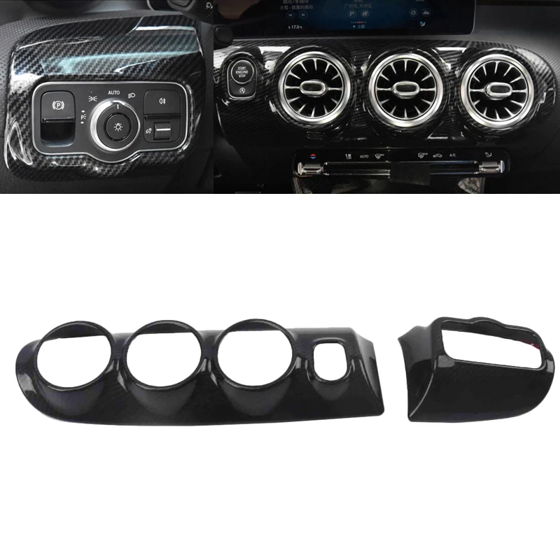 

Car Central Control AC Air Vent Headlight Switch Frame Trim Cover for Mercedes Benz a Class W177 A180 A200 2019 2020