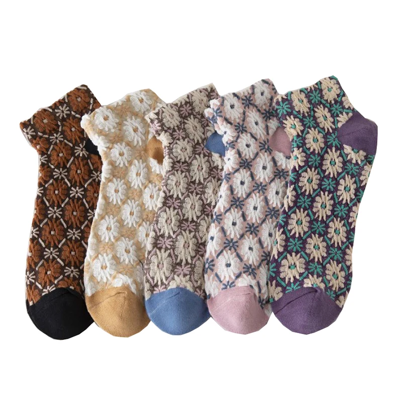 

Женские трубчатые носки женские, комплект из 3 пар, весна-лето, шорты, с принтом в виде хлопковые Дышащие носки