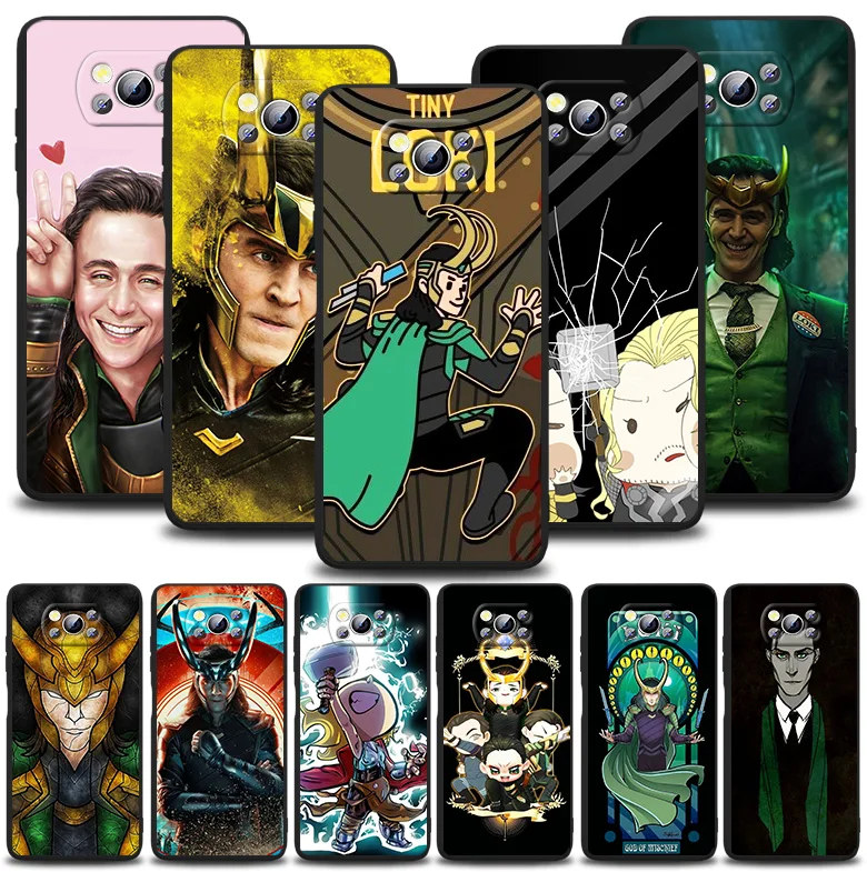 

Marvel Loki Thor For Xiaomi POCO F1 F2 F3 X2 X3 GT M2 M3 M4 Pro NFC C3 Civi Mi Play Black Soft Silicone Phone Cover Funda Case