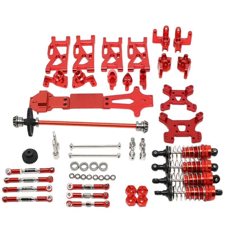 

For RC Weili 1:14 Remote Control Car 144001 Accessories Front And Rear Swing Arm Steering Cup Gear Upgrade Metal Kit