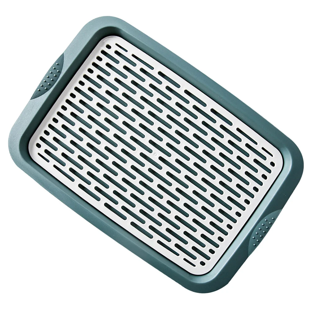 

Drain Tray Drink Strainer Home Storage Rack Double Layer Draining Plate Plastic Fruit Table Basket Drainer Dish drying