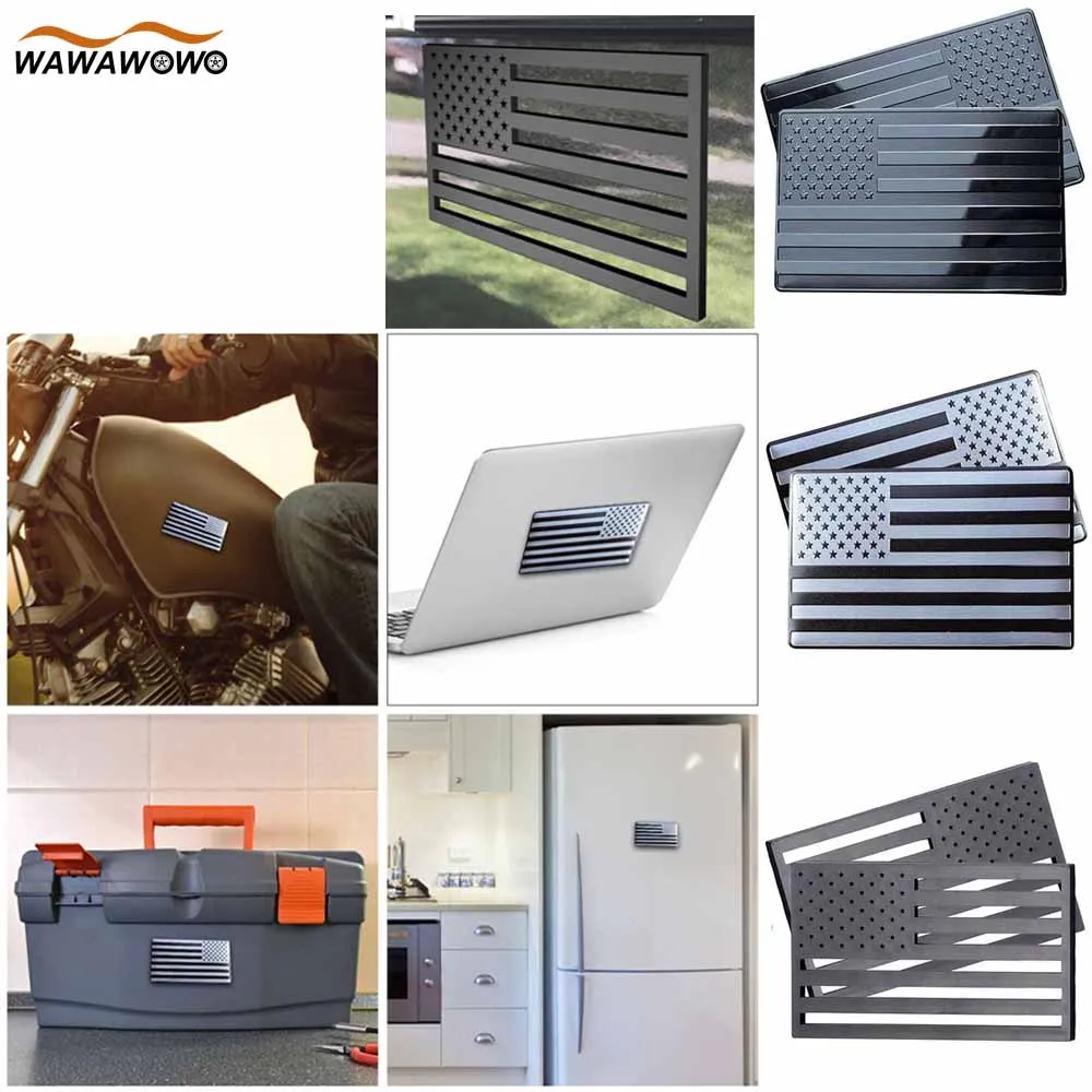 

2 шт./пара, 3D-наклейки на бампер с американским флагом