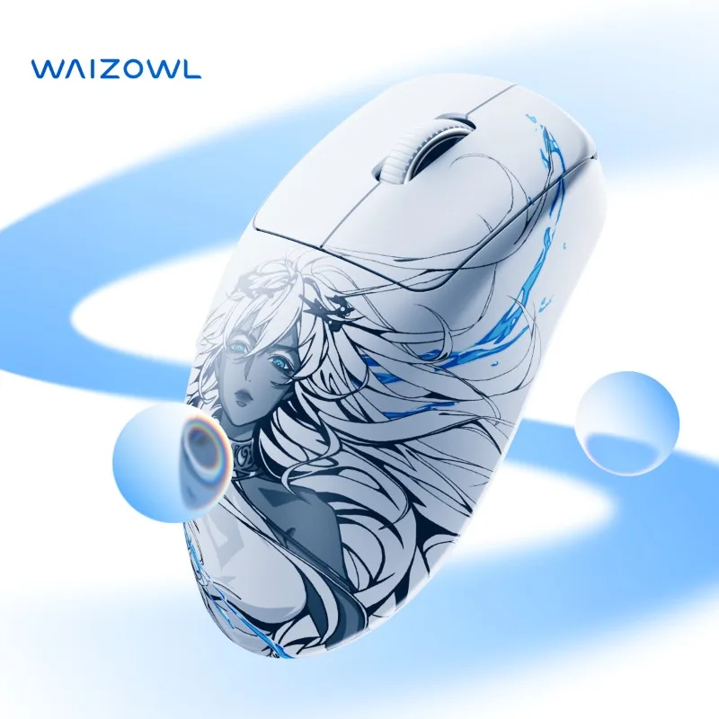Фото Игровая мышь Waizowl OGM Pro V2 для киберспорта, беспроводная, три режима, PAW3950, 30000 dpi, 8k, эргономичная, легкая, аксессуары для геймеров №4