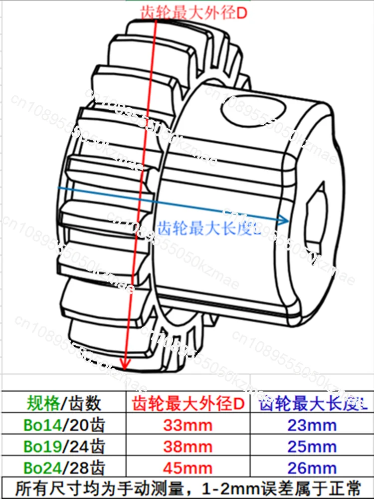 

KTR BoWex нейлоновая внешняя передача Bo14/19/24 муфта 20 зубьев 24 зуба 28 зубьев 1b конец