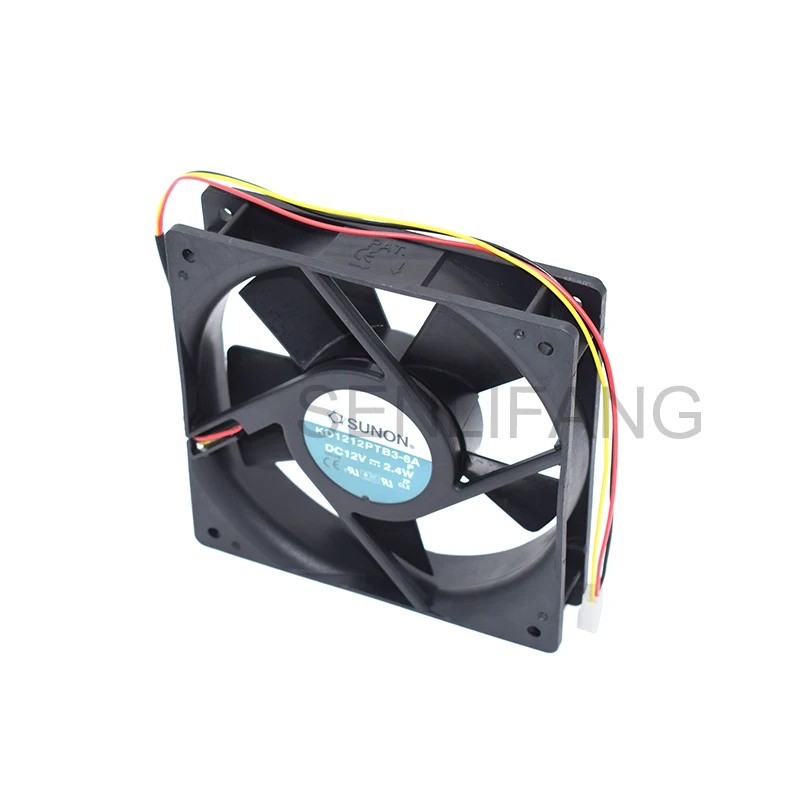 Проверенный ОК, 12 В, 2,4 Вт, 12 см, 12025 дюйма, трехпроводный серверный квадратный охлаждающий вентилятор