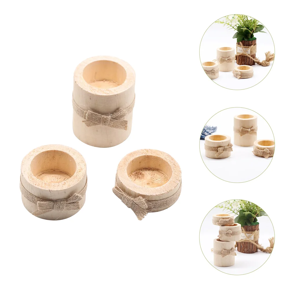 

Holders Candlestick Tealight Holder Votive Wooden Tea Light Bowl Stand Wood Pillar Base Rustic Centerpiece Tall Decorative