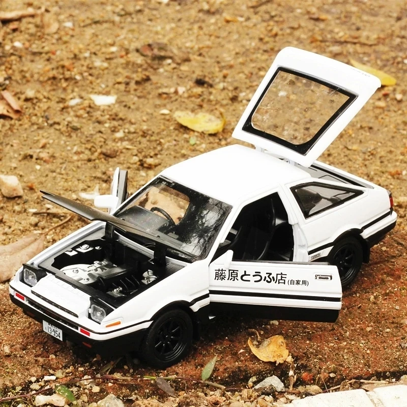 Модель автомобиля JDM TOYOTA AE86 1:32 из сплава, литая искусственная Миниатюрная игрушка в масштабе, детская коллекция, подарок на день рождения